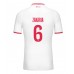 Maillot de foot AS Monaco Denis Zakaria #6 Domicile vêtements 2024-25 Manches Courtes